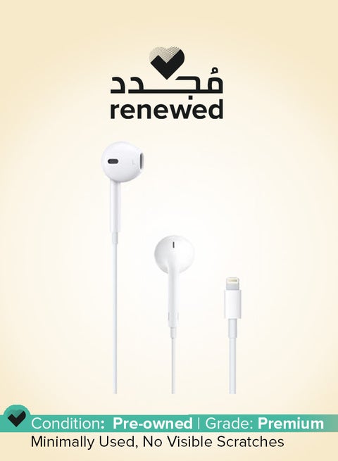Renewed - EarPods With Lightning Connector white