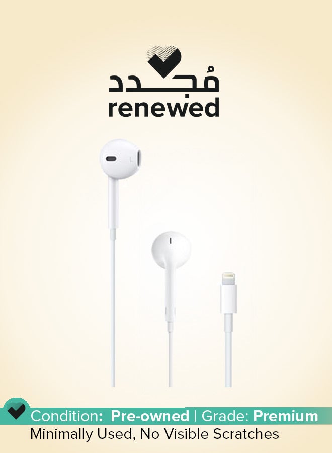 Renewed - EarPods With Lightning Connector white