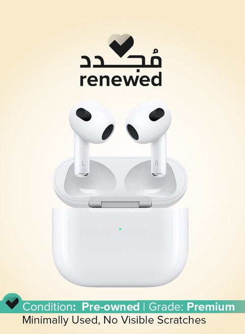 Renewed - AirPods (3rd generation) with Lightning Charging Case white
