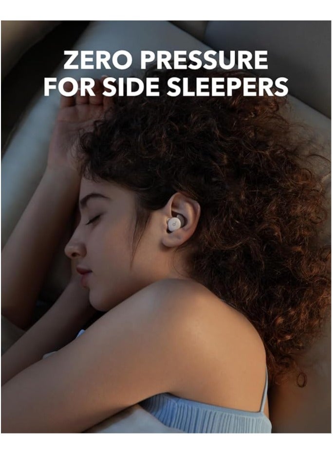 Sleep A20 by Anker Sleep Earbuds, Noise Blocking Sleep Headphones, Small Design for Side Sleepers, 80H Playtime, Stream Content via Bluetooth 5.3, Sleep Monitor, Personal Alarm White