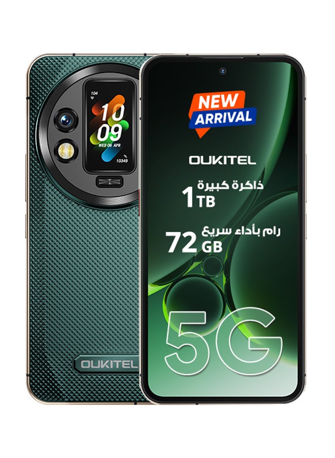 أوكيتل - جوال WP200 PRO ثنائي الشريحة سعة 1 تيرابايت رام 24+48 جيجابايت لون اخضر يدعم تقنية 5G - إصدار الشرق الأوسط - Image 1