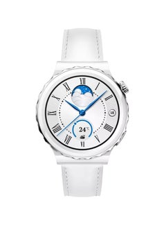 HUAWEI Smart Watch GT 3 Pro Case - 43mm Silver Bezel White Ceramic  - Image 3
