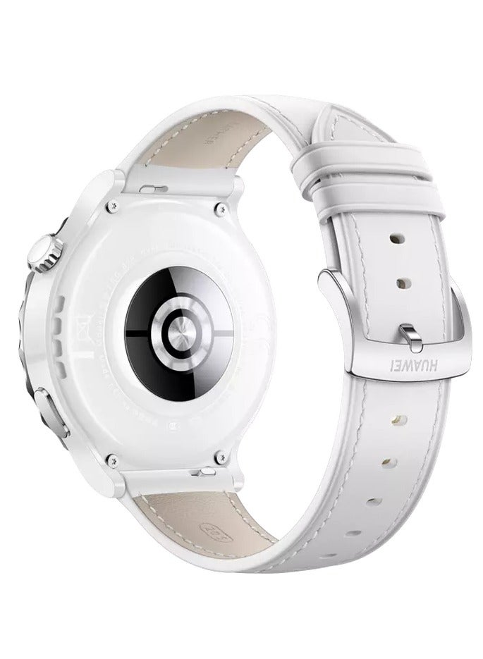 هواوي Smart Watch GT 3 Pro Case - 43mm Silver Bezel White Ceramic  - Image 4