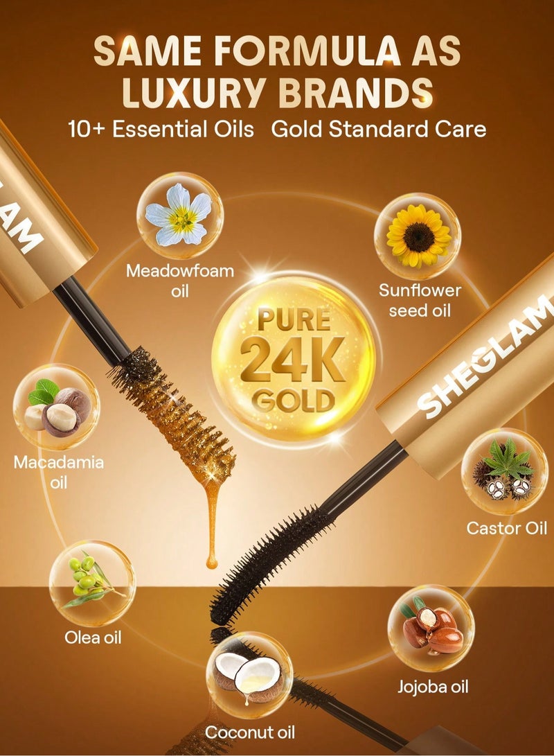 SHEGLAM - All-In-One 24k Multi-Effect Mascara Black - Image 1