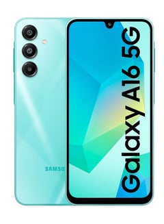 Galaxy A16 5G (8GB RAM, 128GB, Light Green) – Indian Version | 6.5" Super AMOLED Display | 50MP Triple Camera | Android 14 | 6 Years of Security Updates | IP54 | NFC | Tap & Pay | 5000mAh Battery | Factory Unlocked for All Countries