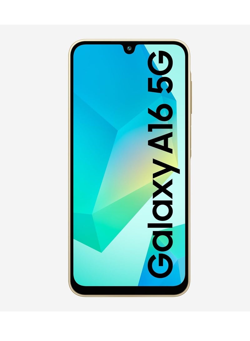 Samsung - Galaxy A16 5G (8GB RAM, 128GB, Gold) – Indian Version | 6.5" Super AMOLED Display | 50MP Triple Camera | Android 14 | 6 Years of Security Updates | IP54 | NFC | Tap & Pay | 5000mAh Battery | Factory Unlocked for All Countries - Image 1