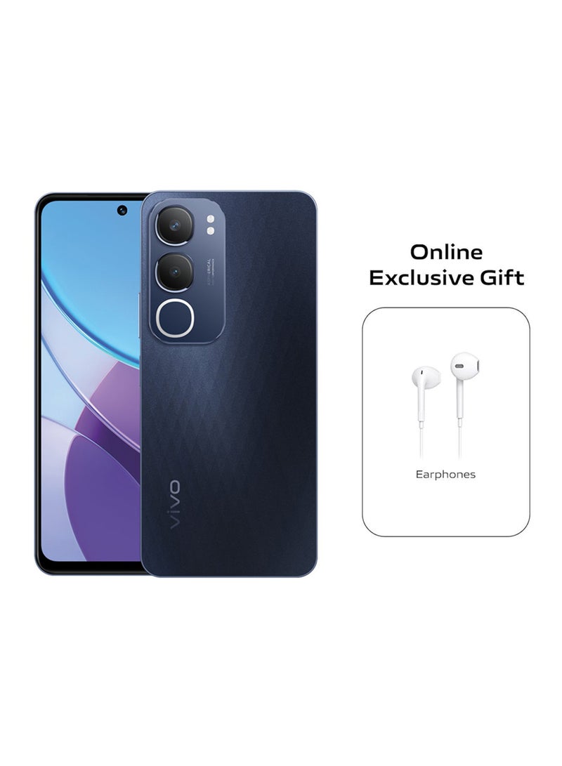 vivo Y19s 4G Dual SIM Glossy Black 6GB RAM 128GB With Gifts Wired Earphones - Middle East Version  - Image 1