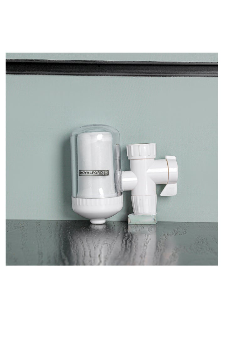 رويال فورد Royalford Water Filter- RF12504/ Tap Mounting, 2 Stage Purification and Fits Most Standard Faucet/ Perfect for Kitchen, Bathroom for Cooking white  - Image 3