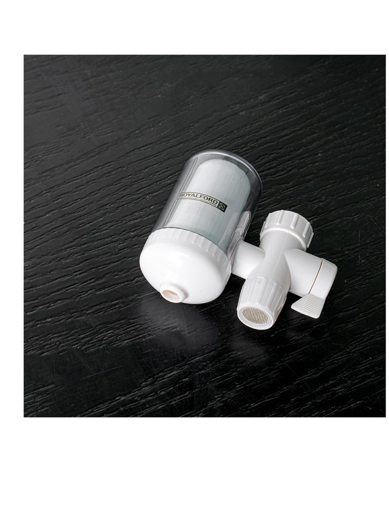 رويال فورد Royalford Water Filter- RF12504/ Tap Mounting, 2 Stage Purification and Fits Most Standard Faucet/ Perfect for Kitchen, Bathroom for Cooking white  - Image 4