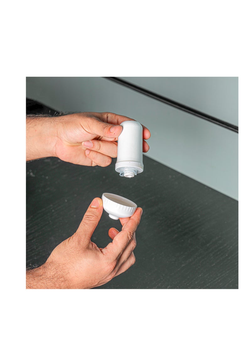 رويال فورد Royalford Water Filter- RF12504/ Tap Mounting, 2 Stage Purification and Fits Most Standard Faucet/ Perfect for Kitchen, Bathroom for Cooking white  - Image 5