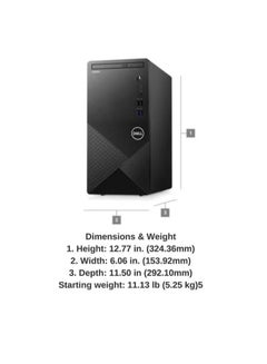 DELL Vostro 3910 With Intel Core i5-12400 Processor/8GB RAM DDR4/256GB SSD /Ubuntu Linux / Intel UHD Graphics 730 / Black  - Image 3