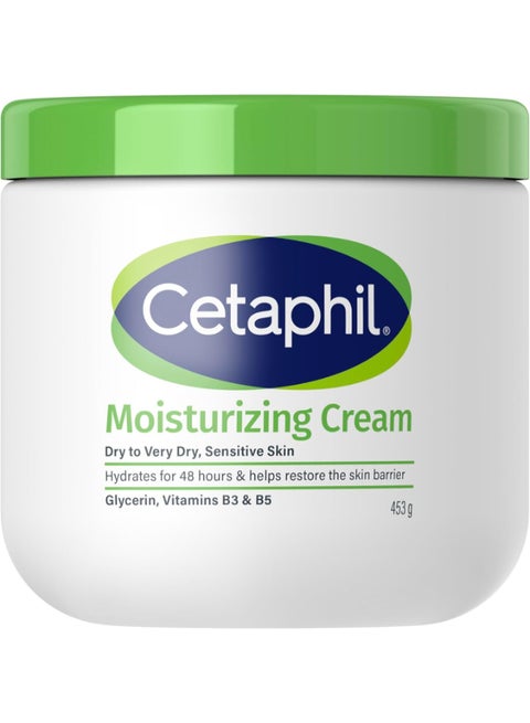 كريم مرطب، للبشرة الجافة إلى الجافة جداً، للبشرة الحساسة، يرطب لمدة 48 ساعة، يستعيد حاجز البشرة، للوجه والجسم للرجال والنساء، غير مسبب للرؤوس السوداء، مع النياسيناميد وفيتامين ب5، بدون عطر