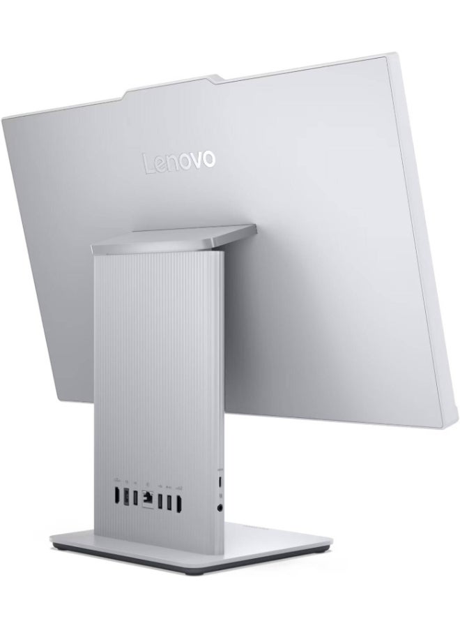 Lenovo - IdeaCentre AIO With 23.8-Inch  Display, Core i5-13420H Processor/8GB RAM/512GB SSD/Intel UHD Graphics/DOS(Without Windows) English Luna Grey - Image 1