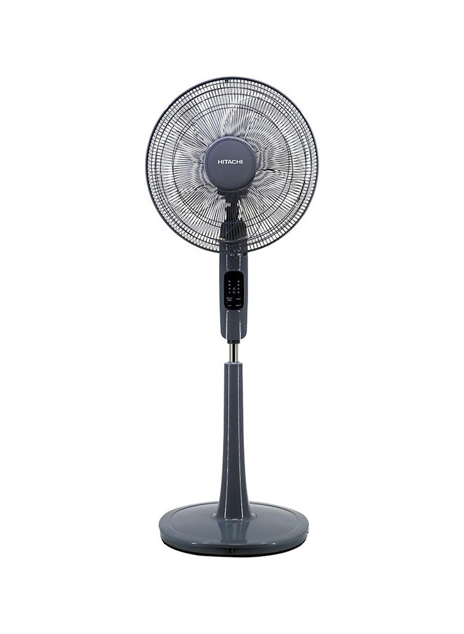 هيتاشي AC Stand Fan with Remote Control, 16 inch, 3D Oscillation Directions, 70°Head Swing, 3 Speed Levels & Adjustable Height, 5 Leaf Blade with 8 Hours Timer, Best for Home & Office, LFA6RC 55 W LFA6RC LFA6RGBN Black  - Image 1