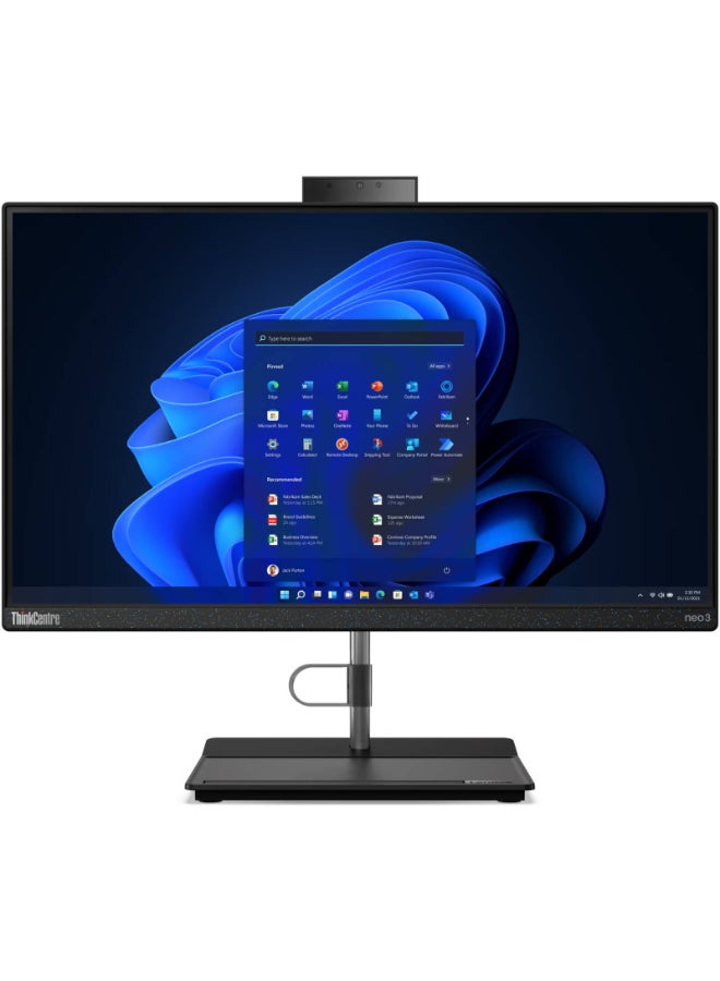 Lenovo - ThinkCentre Neo 30a  Laptop With 21.5-Inch  Display, Core i5-13420H Processor/8GB RAM/512GB SSD/Intel UHD Graphics/DOS(Without Windows) English Raven Black - Image 1