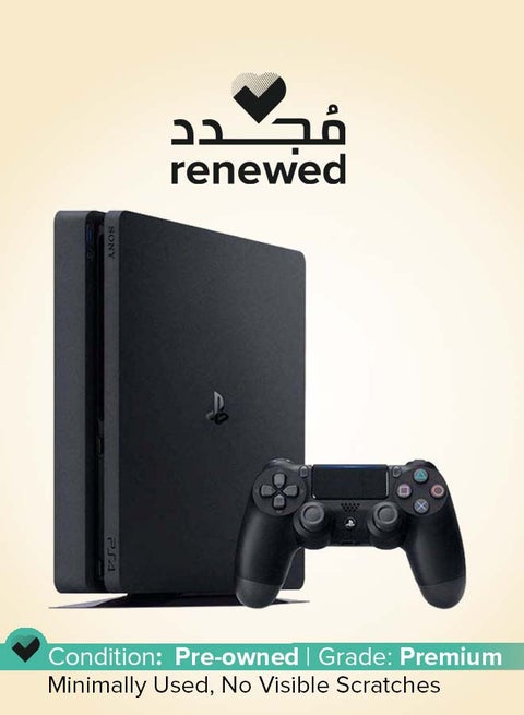 Renewed - PlayStation 4 Slim 500GB Console With Controller