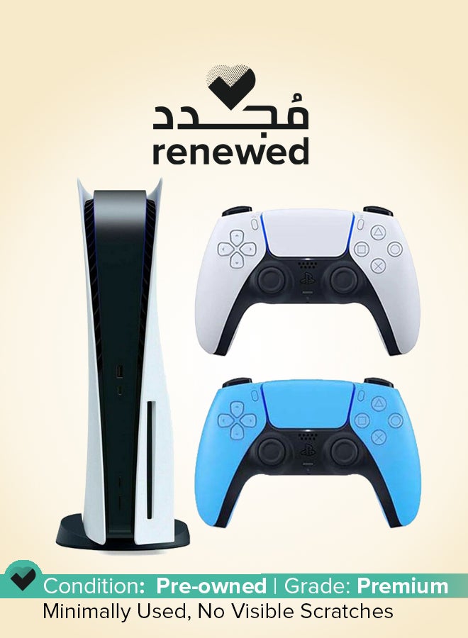 سوني Renewed - Play Station 5 Console (Disc Version) With Extra Wireless Controller  - Image 1