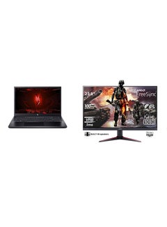 أيسر Nitro V 15 Gaming Laptop With 15.6 Inch( 2880x1920) Display, Core i7 13650H Processor/16GB RAM DDR5/ 512 GB SSD/ 4GB NVIDIA GeForce RTX 3050 Graphics /No Dvd/DOS( Without Windows) +Free Acer Nitro 23.8 Inch Gaming Monitor with 100Hz 1ms English/Arabic Black  - Image 1