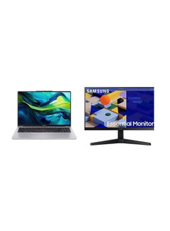 أيسر Aspire Lite AL16 Laptop With 16 Inch WUXGA(1920x1200) Display IPS,Core i5-1335U Processor/16GB RAM DDR5/512GB SSD/Intel UHD Graphics/DOS(Without Windows)+Free Samsung 22 Inch IPS FHD Essential Monitor With 75hz English/Arabic Silver  - Image 1
