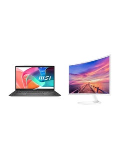 MSI Modern 14 Laptop With 14 Inch Full HD (1920X1080) Display IPS,Core i7 1355U Processor/16GB RAM DDR4/512GB SSD/Intel Iris Xe Graphics/ Windows 11+ Free Samsung 27 Inch Curve Monitor With 60Hz 4ms English/Arabic Platinum Gray  - Image 1