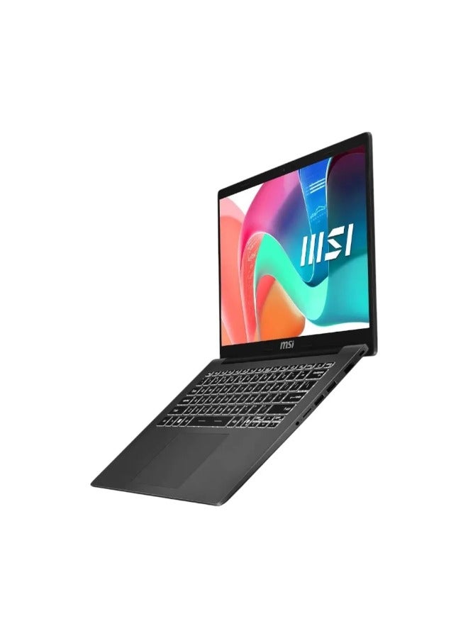 MSI - Modern 14 Laptop With 14 Inch Full HD (1920X1080) Display IPS,Core i7 1355U Processor/16GB RAM DDR4/512GB SSD/Intel Iris Xe Graphics/ Windows 11+ Free Samsung 27 Inch Curve Monitor With 60Hz 4ms English/Arabic Platinum Gray - Image 1