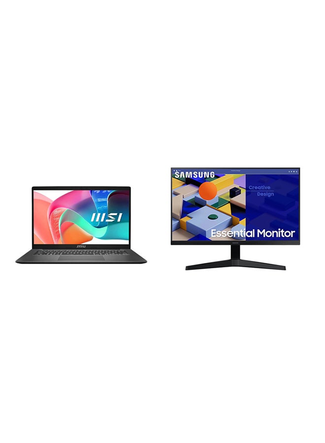 MSI - Modern 14 Laptop With 14 Inch Full HD (1920X1080) Display IPS,Core i7 1355U Processor/16GB RAM DDR4/512GB SSD/Intel Iris Xe Graphics/ Windows 11+Free Samsung
24 Inch IPS FHD Essential Monitor With 75Hz 5ms English/Arabic Black - Image 1