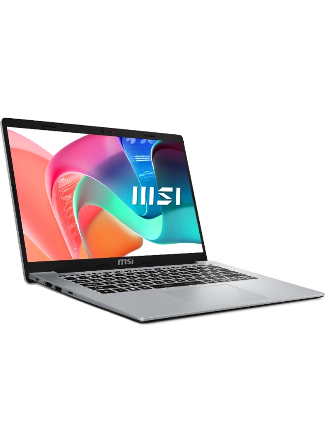MSI - Modern 14 Laptop With 14-Inch Full HD(1920x1080) Display, Core i5-1335U Processor/8GB RAM DDR4/512GB SSD/Intel Iris XE Graphics/Windows 11+Free Samsung22 Inch IPS FHD Essential Monitor With 75hz English/Arabic Silver - Image 1