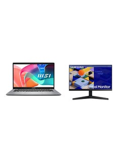 Modern 14 Laptop With 14-Inch Full HD(1920x1080) Display, Core i5-1335U Processor/8GB RAM DDR4/512GB SSD/Intel Iris XE Graphics/Windows 11+Free Samsung22 Inch IPS FHD Essential Monitor With 75hz English/Arabic Silver