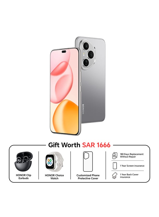 هونور H400 Pro Dual SIM Grey 12GB RAM 512GB With Free Gifts - Middle East Version  - Image 1