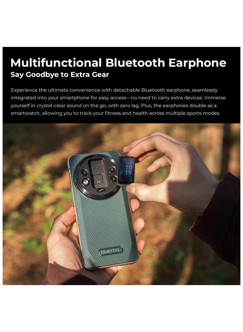 Oukitel - WP200 Pro - World's First Modular Rugged Phone With A Detachable Earphone/SmartWatch, AI-Enabled, 5G, 6.7'' AMOLED Display, 8800 MAh, Android 15 (24GB+ITB NFC) - Black - Image 1