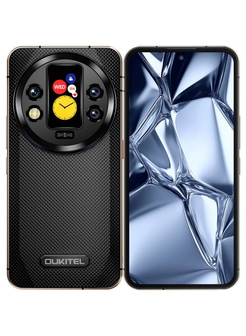 WP200 Pro - World's First Modular Rugged Phone With A Detachable Earphone/SmartWatch, AI-Enabled, 5G, 6.7'' AMOLED Display, 8800 MAh, Android 15 (24GB+ITB NFC) - Black