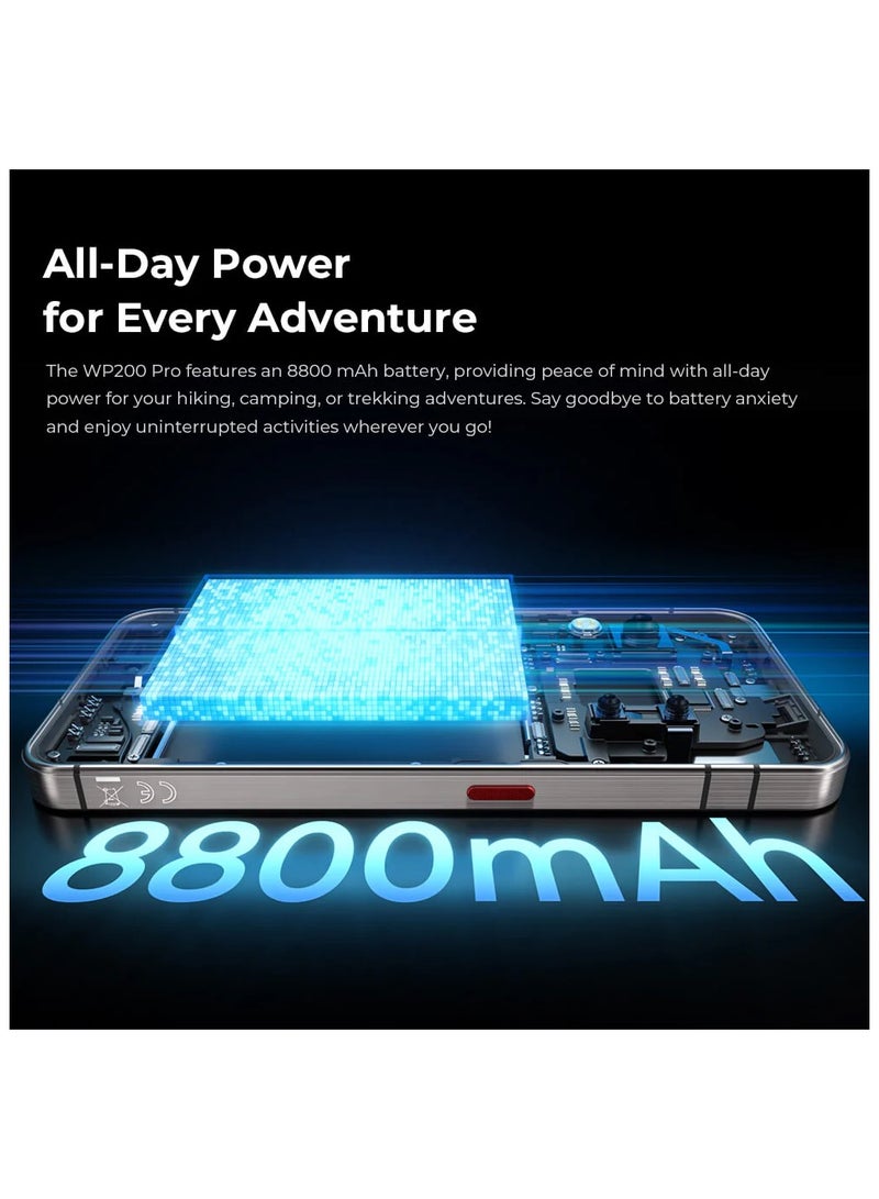 Oukitel - WP200 Pro - World's First Modular Rugged Phone With A Detachable Earphone/SmartWatch, AI-Enabled, 5G, 6.7'' AMOLED Display, 8800 MAh, Android 15 (24GB+ITB NFC) - Black - Image 1