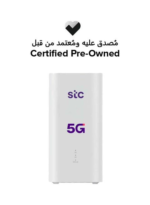 Certified Pre Owned - 5G CPE 5 Router - Latest Version of STC Super Speed WiFi 6 - Upload Speed Up to 3600Mbps - Supports Only STC Network - H155-383 White
