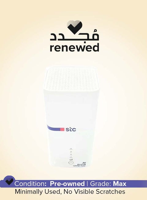 Renewed - STC AX3600 Ultra 5G Route Super Speed Up to 3600Mbps WiFi 6 Nano SIM, High Gain Antenna , Nano Sim , Support Only STC Network / White