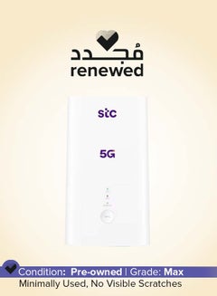 Renewed - 5G CPE 5 Router H155-381 Speed Upto 3600Mbps / Dual Band Up / Wi-Fi 6 3000Mbps / High Gain Antenna Support Only STC / White