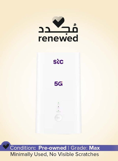 Renewed - 5G CPE 5 Router H155-381 Speed Upto 3600Mbps / Dual Band Up / Wi-Fi 6 3000Mbps / High Gain Antenna Support Only STC / White