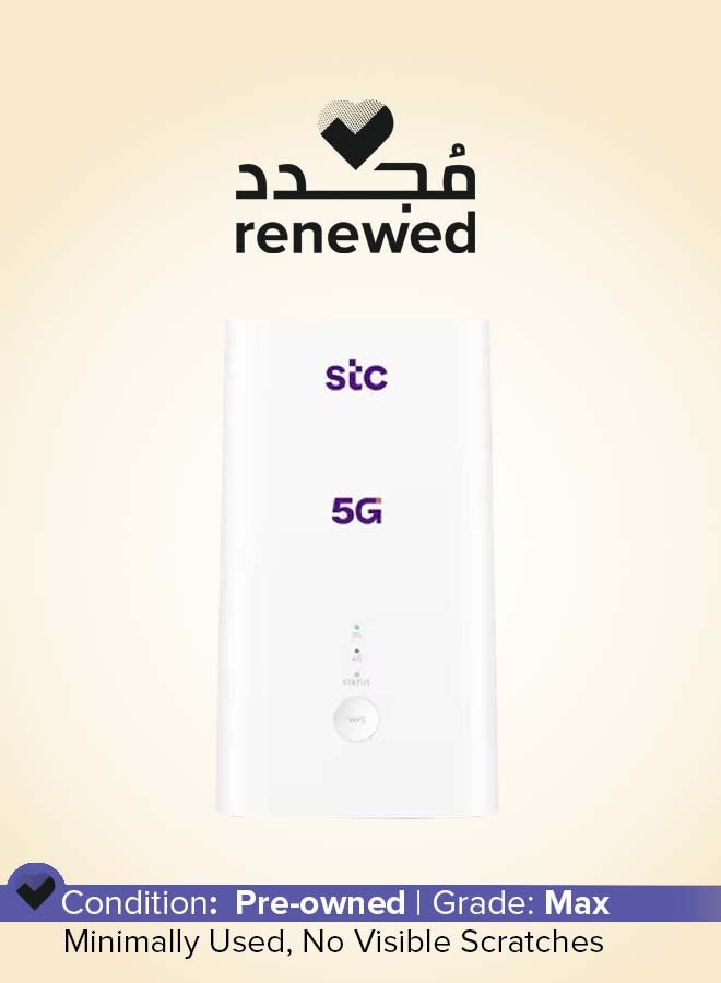 اس تي سي - Renewed - 5G CPE 5 Router H155-381 Speed Upto 3600Mbps / Dual Band Up / Wi-Fi 6 3000Mbps / High Gain Antenna Support Only STC / White - Image 1