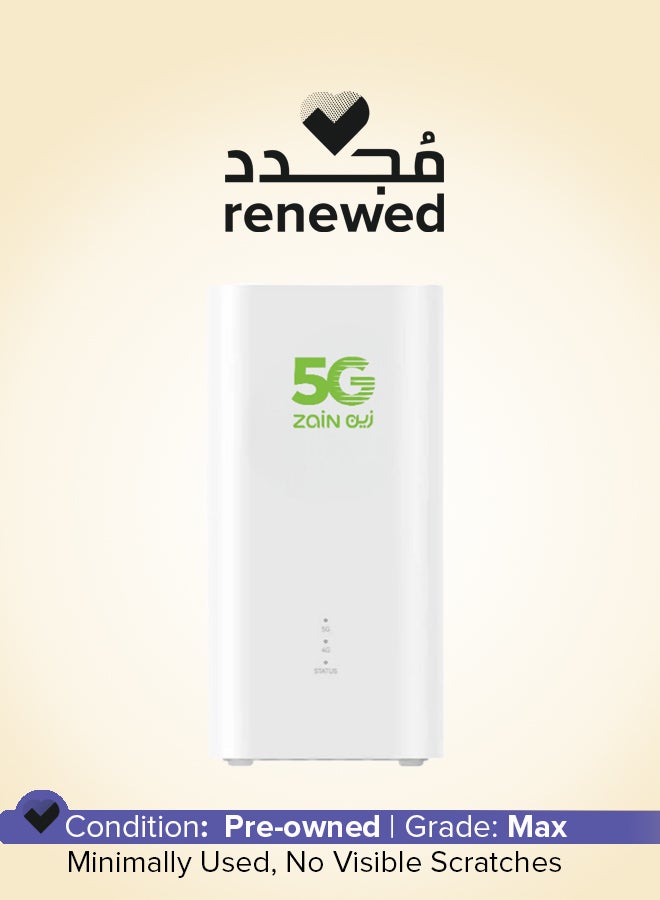 Zain - Renewed - Zain CPE 5 5G Router H155-383 Super Speed Up to 3600Mbps Wi-Fi 6 / Support Only Zain Network / White - Image 1