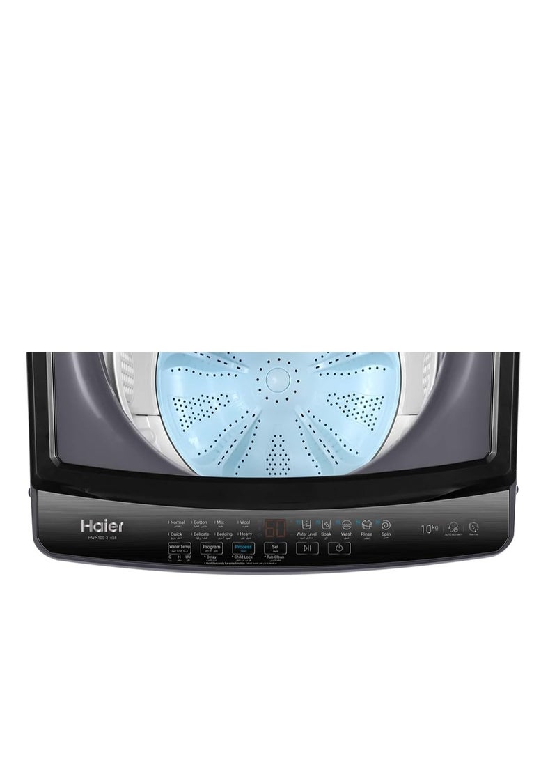 هاير Top Loading Fully Automatic, Fresh Air Funcation, Sterilize Function, ABT Pulsator 10 kg HWM100-316S8 silver - Image 4