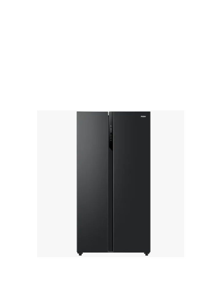 هاير Refrigerator 521 liter Free Stand Inverter Digital Side by Side - BLACK HRF-570SDBM black  - Image 1