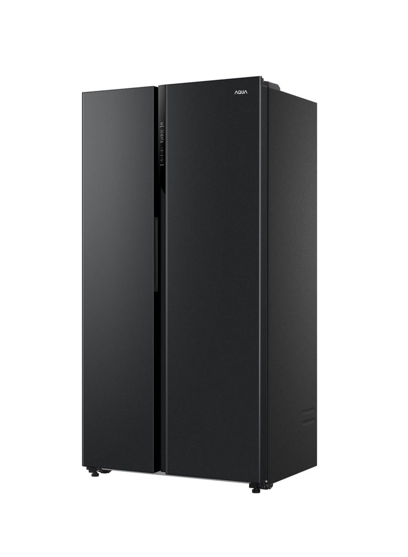 هاير Refrigerator 521 liter Free Stand Inverter Digital Side by Side - BLACK HRF-570SDBM black  - Image 2