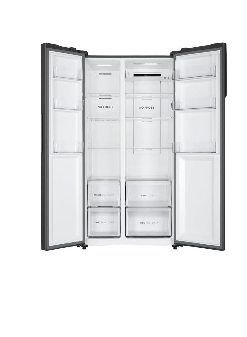 هاير Refrigerator 521 liter Free Stand Inverter Digital Side by Side - BLACK HRF-570SDBM black  - Image 3