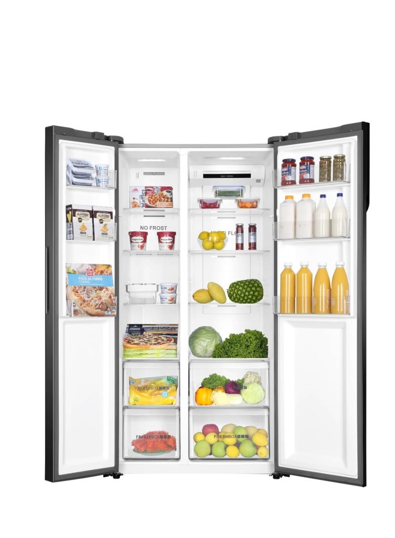 هاير Refrigerator 521 liter Free Stand Inverter Digital Side by Side - BLACK HRF-570SDBM black  - Image 5