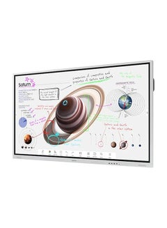 Samsung Flip Pro WM85B 85-Inch 4K UHD Interactive Display – Infrared Multi-Touch (20 Points), Tizen 6.5 OS, Wi-Fi, Bluetooth, AirPlay 2, USB-C, HDMI, DisplayPort, 32GB Storage, OPS Slot, Antimicrobial Matte Screen, Landscape Orientation, 16/7 Operation, VESA 600x400, Built-in Screen Mirroring, Audio Out | LH85WMBWLGCXUE light gray  - Image 4