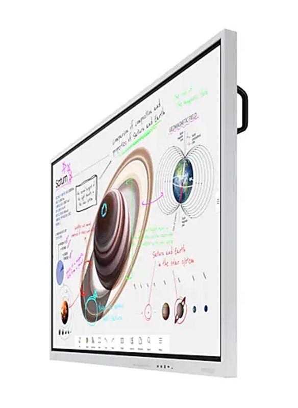 Samsung Flip Pro WM85B 85-Inch 4K UHD Interactive Display – Infrared Multi-Touch (20 Points), Tizen 6.5 OS, Wi-Fi, Bluetooth, AirPlay 2, USB-C, HDMI, DisplayPort, 32GB Storage, OPS Slot, Antimicrobial Matte Screen, Landscape Orientation, 16/7 Operation, VESA 600x400, Built-in Screen Mirroring, Audio Out | LH85WMBWLGCXUE light gray - Image 5