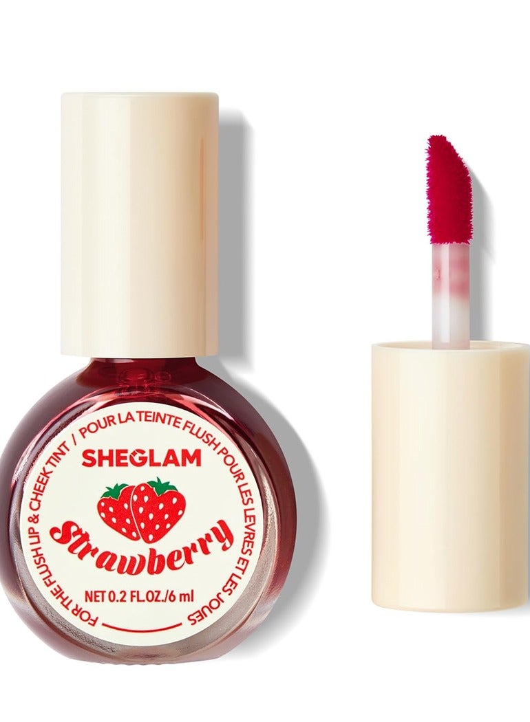 SHEGLAM FOR THE FLUSH LIP & CHEEK TINT NO.STRAWBERRU STRAWBERRY