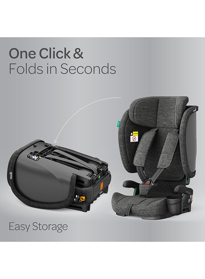 مون Folda Plus ECE R129 i-Size Foldable  Car Seat Dark Grey - Image 5