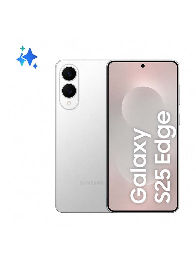 Samsung - Galaxy S25 Edge AI Phone Dual SIM Titanium Silver 12GB RAM  512GB - Middle East Version - Image 1