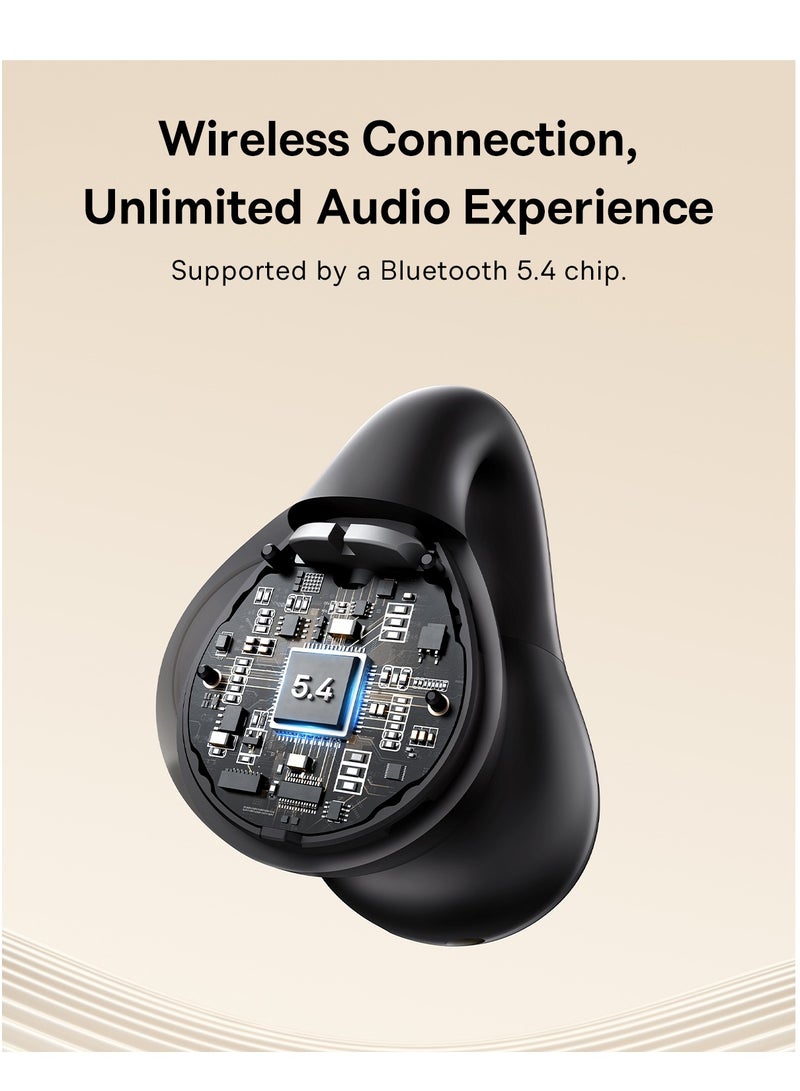 Baseus Bass 15 Clip Open-Ear True Wireless Earphones - Open-Ear Wireless Earbuds with Comfortable Clip Design - Powerful Bass Sound - Fast Charging via Type-C Cable - Sleek Black Color - Baseus New Logo Edition. Black  - Image 5