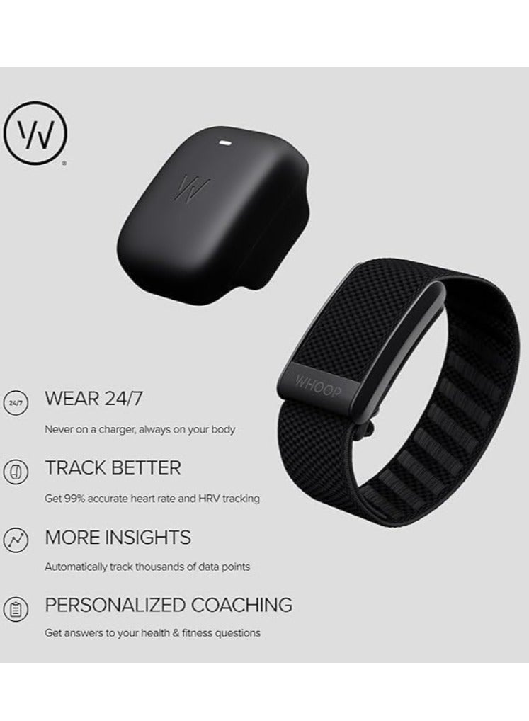 وهووب - 4.0 with One Month Subscription – Wearable Health, Fitness & Activity Tracker – Continuous Monitoring, Performance Optimization, Heart Rate Tracking – Improve Sleep, Strain, Recovery, Wellness Black - Image 1
